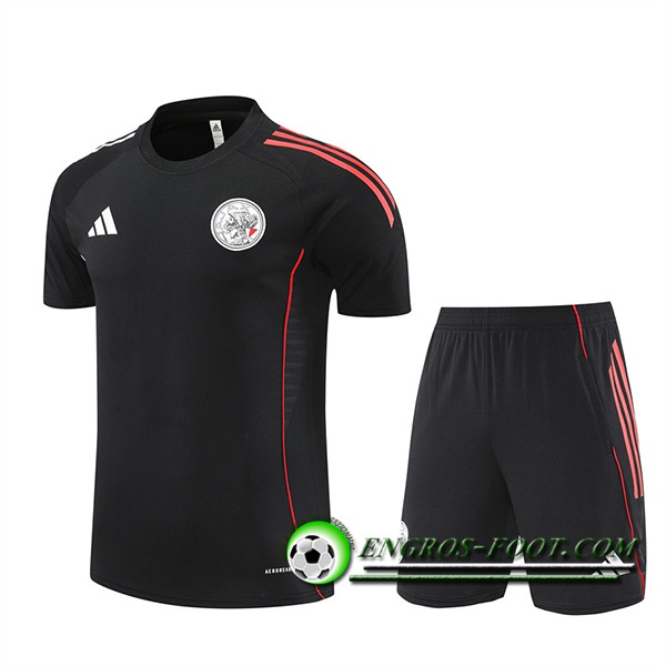 Ensemble Training T-Shirts Ajax Enfant Noir/Rouge 2025/2026