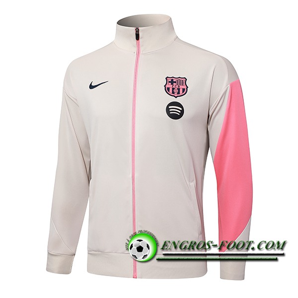 Veste Foot FC Barcelone Beige/Rose 2025/2026