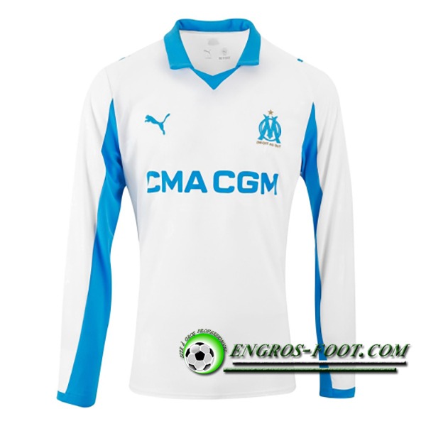 Nouveau Maillot de Foot Marseille OM Manches Longues Domicile 2025/2026