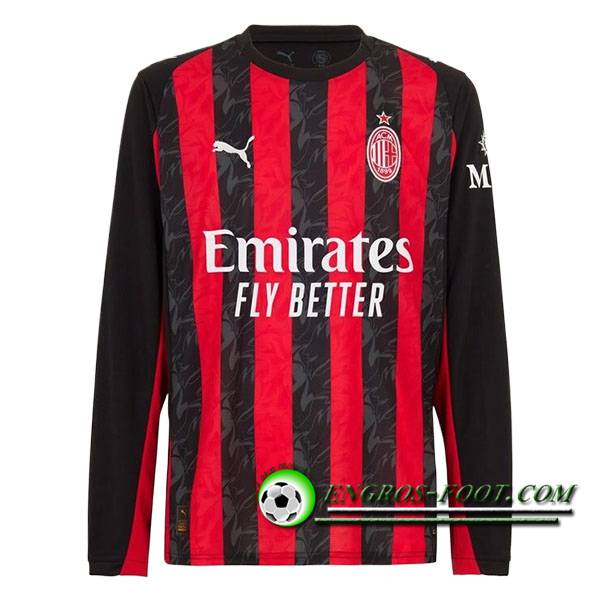 Nouveau Maillot de Foot Milan AC Manches Longues Domicile 2025/2026