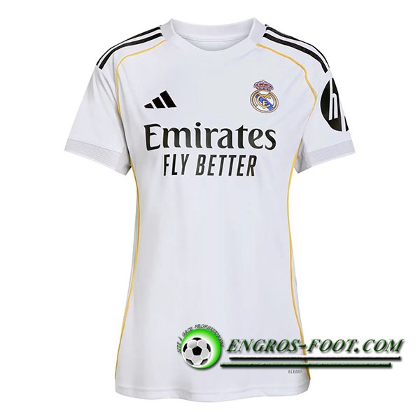 Nouveau Maillot de Foot Real Madrid Femme Domicile 2025/2026