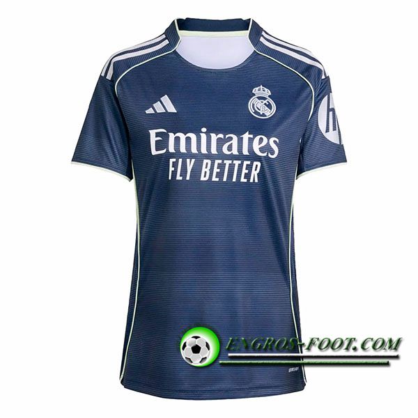 Nouveau Maillot de Foot Real Madrid Femme Exterieur 2025/2026