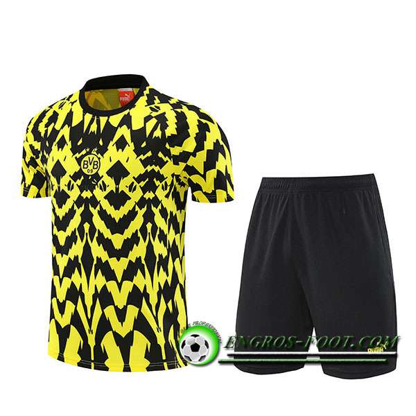 Ensemble Training T-Shirts Dortmund Noir/Jaune 2025/2026 -03