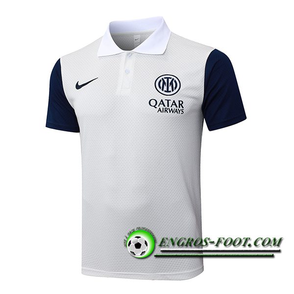 Polo Foot Inter Milan Blanc/Bleu 2025/2026