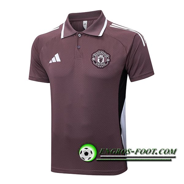 Polo Foot Manchester United Pourpre/Noir/Blanc 2025/2026
