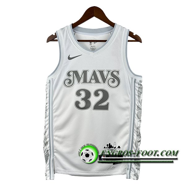 Maillot Dallas Mavericks (FLAGG #32) 2025/26 Blanc/Gris