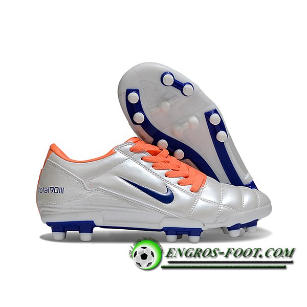 Nike Chaussures de Foot T90 FG Gris/Bleu/Orange