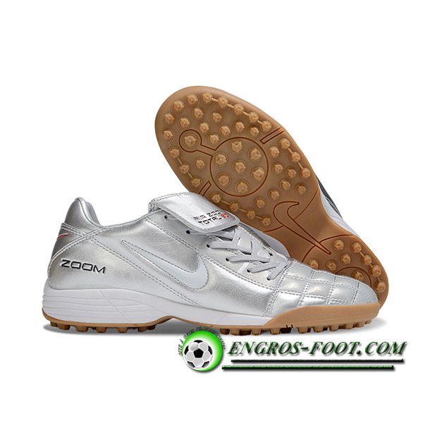 Nike Chaussures de Foot T90 TF Gris -02