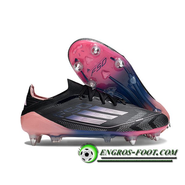 Adidas Chaussures de Foot F50 Elite SG Noir/Pourpre/Rose