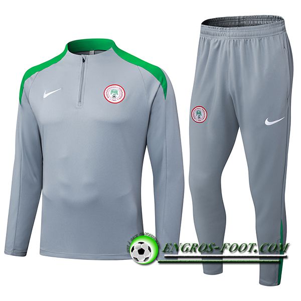 Ensemble Survetement de Foot Nigeria Gris/Vert 2025/2026
