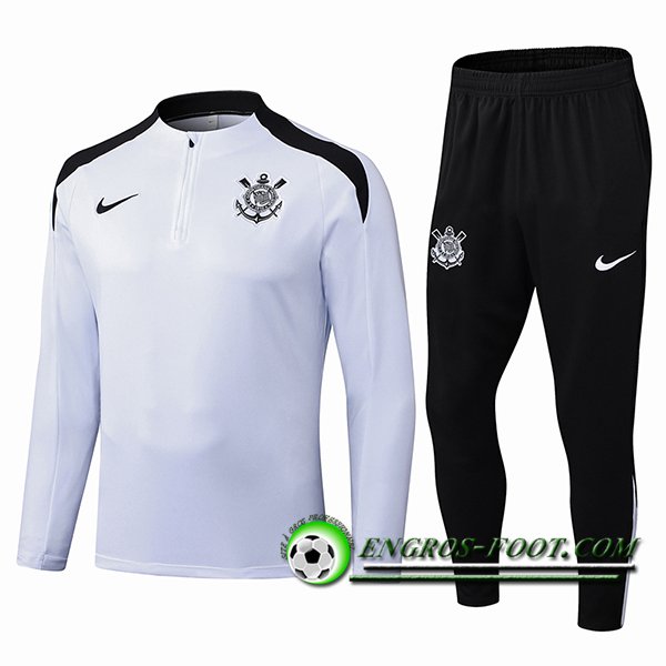 Ensemble Survetement de Foot Corinthians Blanc/Noir 2025/2026
