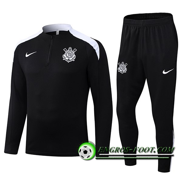 Ensemble Survetement de Foot Corinthians Noir/Blanc 2025/2026