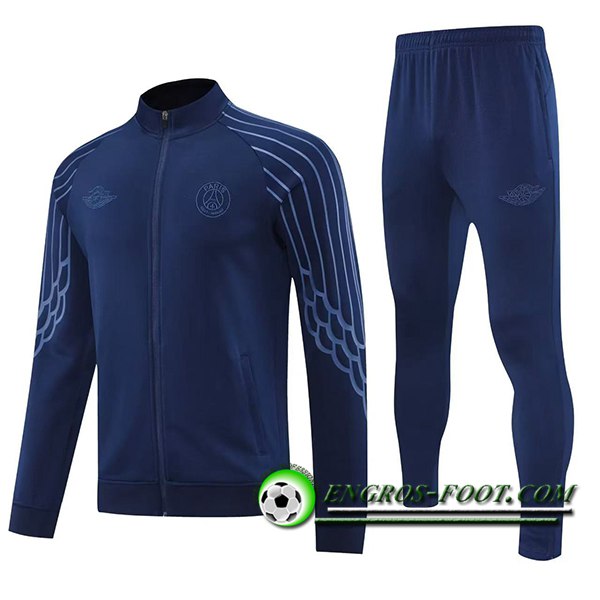 Ensemble Survetement de Foot Veste PSG Bleu Royal 2025/2026 -03