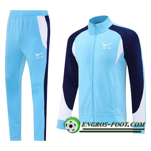 Ensemble Survetement de Foot Veste Nike Bleu/Blanc 2025/2026 -02