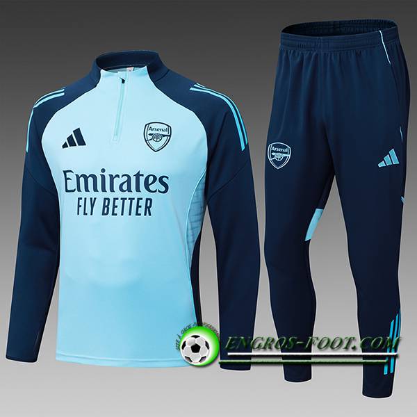 Ensemble Survetement de Foot Arsenal Enfant Bleu 2025/2026