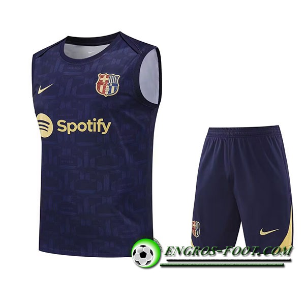 Ensemble Training Debardeur FC Barcelone Enfant Bleu Royal 2025/2026