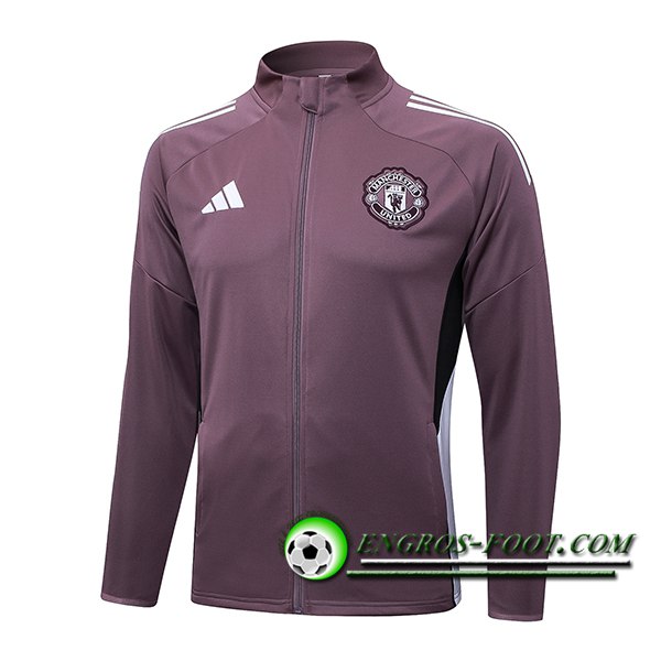 Veste Foot Manchester United Pourpre/Blanc/Noir 2025/2026