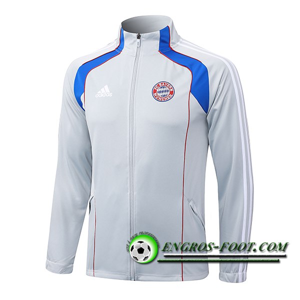 Veste Foot Bayern Munich Gris/Blanc/Bleu/Rouge 2025/2026