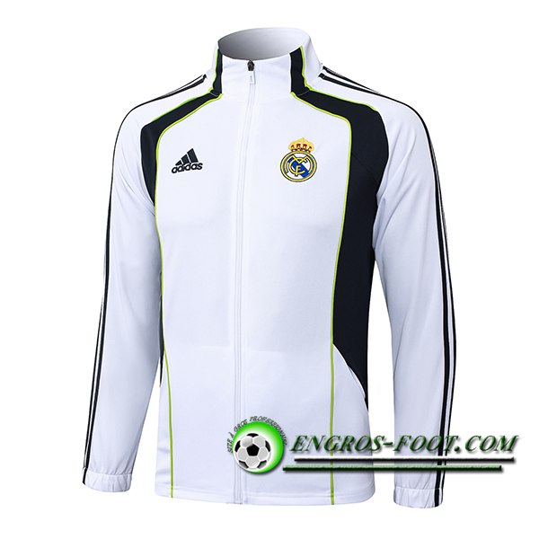 Veste Foot Real Madrid Blanc/Noir/Vert 2025/2026
