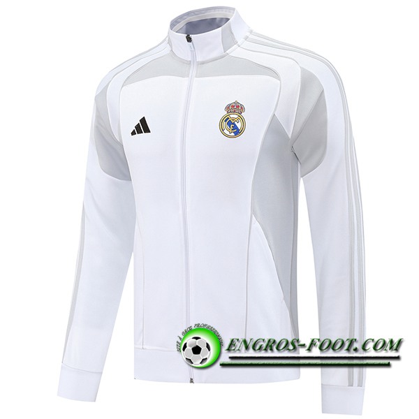 Veste Foot Real Madrid Blanc/Gris 2025/2026