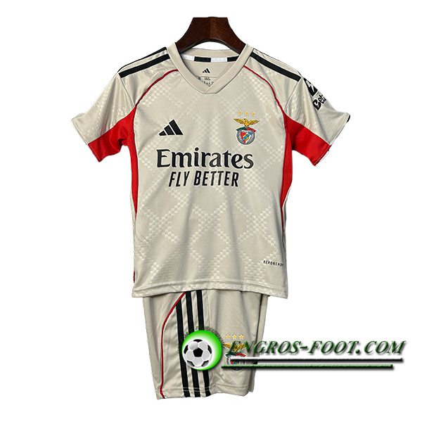 Nouveau Maillot de Foot Benfica Enfant Exterieur 2025/2026