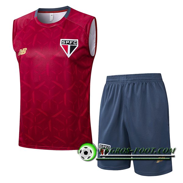 Ensemble Training Debardeurs Sao Paulo FC Rouge 2025/2026