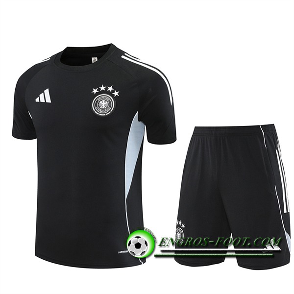 Ensemble Training T-Shirts Allemagne Noir/Gris 2025/2026
