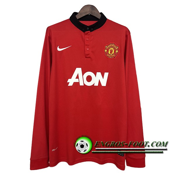 Maillot de Foot Manchester United Retro Domicile Manches Longues 2013/2014