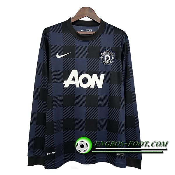 Maillot de Foot Manchester United Retro Exterieur Manches Longues 2013/2014
