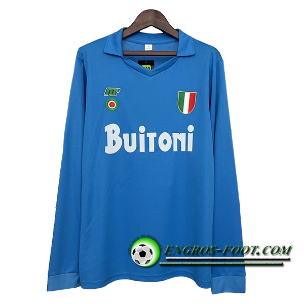 Maillot de Foot SSC Naples Retro Domicile Manches Longues 1987/1988