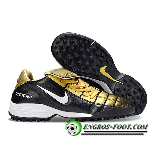 Nike Chaussures de Foot NIKE T90 TF Noir/Jaune/Blanc