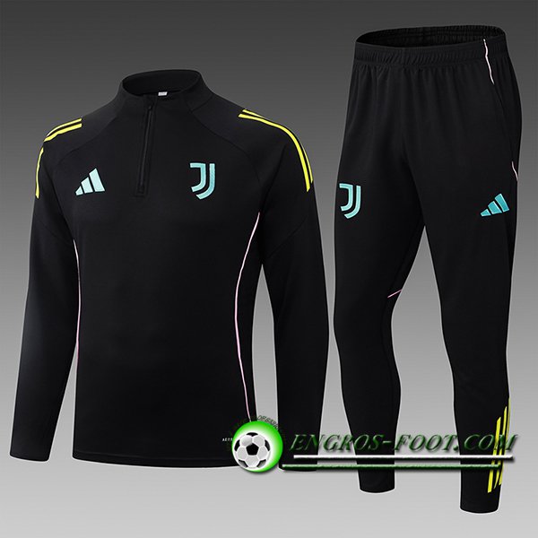 Ensemble Survetement de Foot Juventus Enfant Noir 2025/2026