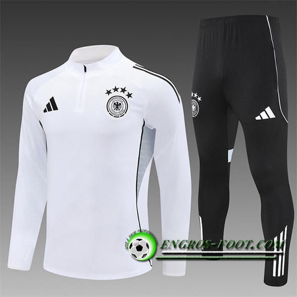 Ensemble Survetement de Foot Allemagne Blanc/Gris 2025/2026