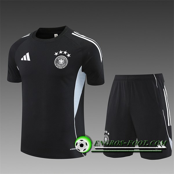 Ensemble Training T-Shirts Allemagne Enfant Noir/Gris 2025/2026