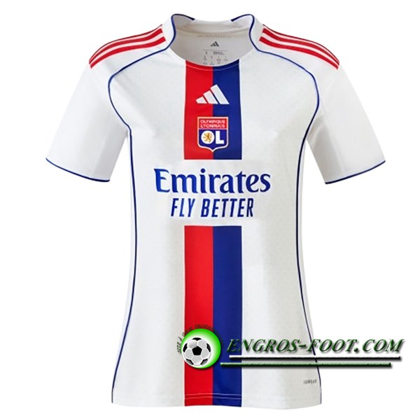 Nouveau Maillot de Foot Lyon Femme Domicile 2025/2026