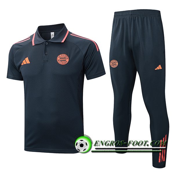Ensemble Polo Foot Bayern Munich Gris Foncé 2025/2026