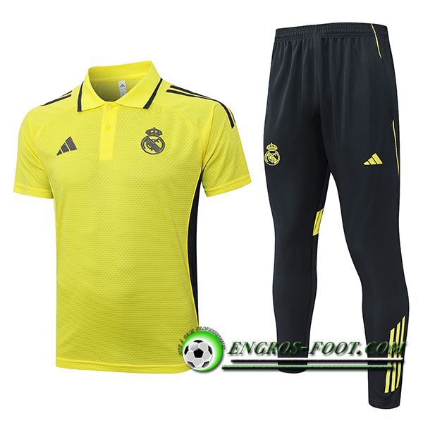 Ensemble Polo Foot Real Madrid Jaune/Noir 2025/2026