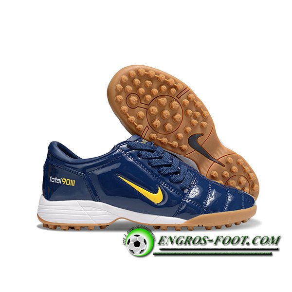Nike Chaussures de Foot T90 TF Bleu/Jaune
