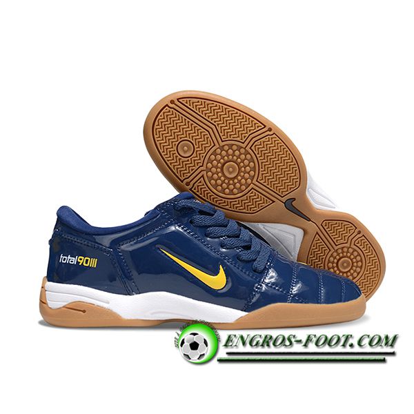 Nike Chaussures de Foot T90 IC Bleu/Jaune