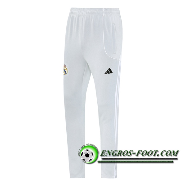 Pantalon Foot Real Madrid Gris/Blanc 2025/2026 -02