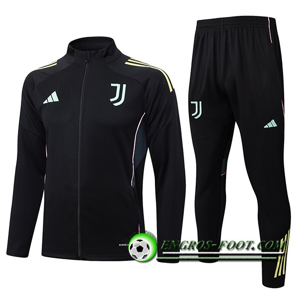 Ensemble Survetement de Foot Veste Juventus Noir/Jaune 2025/2026