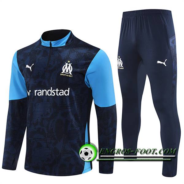 Ensemble Survetement de Foot Marseille Bleu Royal 2025/2026