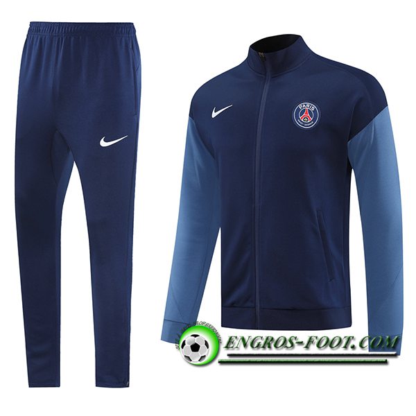 Ensemble Survetement de Foot Veste PSG Bleu Royal 2025/2026 -04