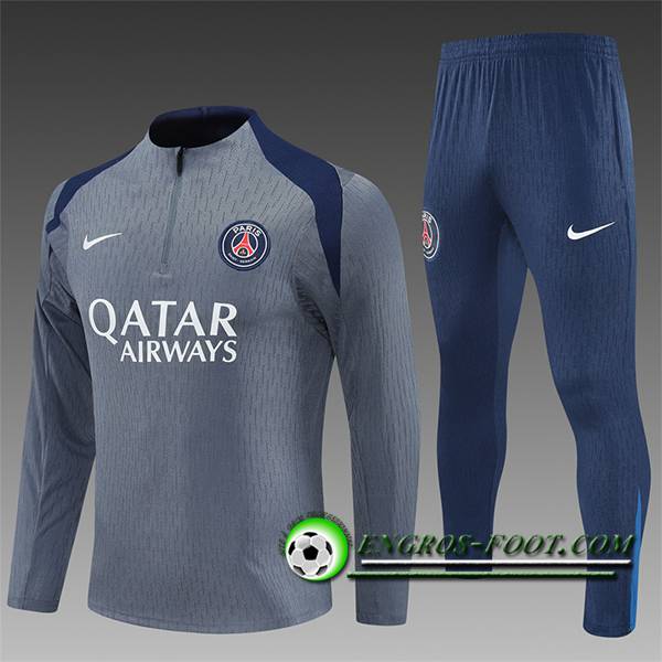 Ensemble Survetement de Foot PSG Enfant Gris/Bleu 2025/2026