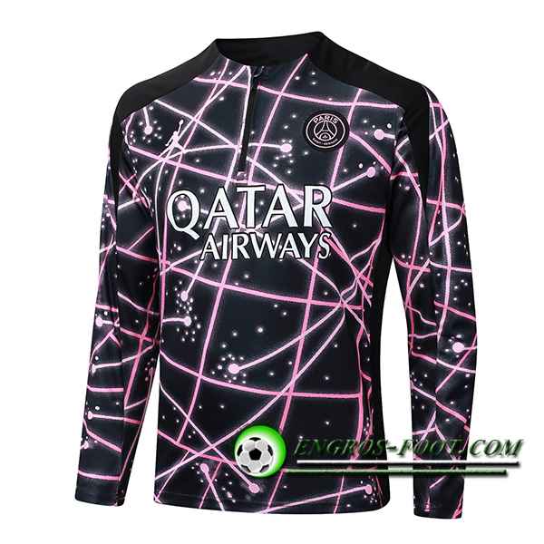 Sweatshirt Training PSG Noir/Rose 2025/2026