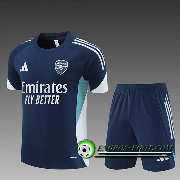 Ensemble Training T-Shirts Arsenal Enfant Bleu/Blanc 2025/2026