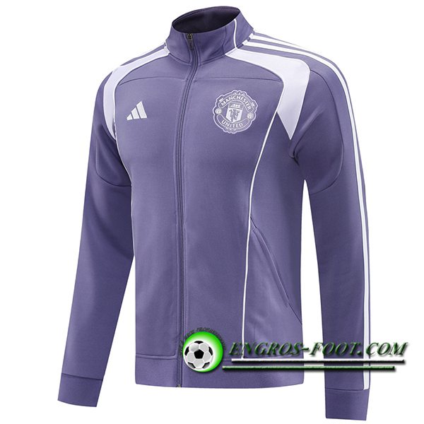 Veste Foot Manchester United Pourpre/Blanc 2025/2026