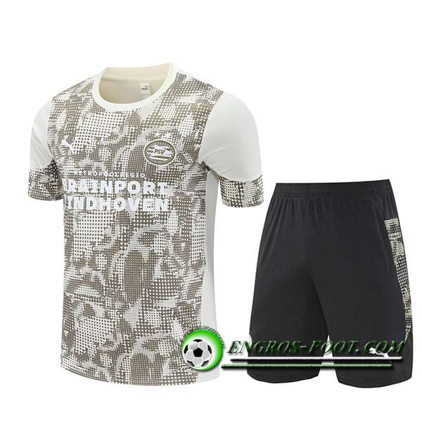 Ensemble Training T-Shirts PSV Eindhoven Beige/Brun 2025/2026