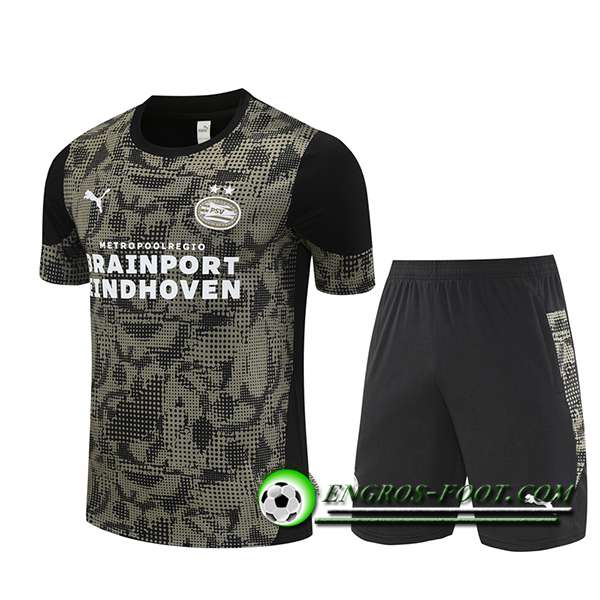 Ensemble Training T-Shirts PSV Eindhoven Brun/Noir 2025/2026
