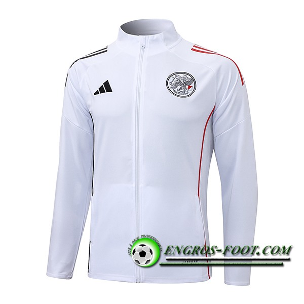 Veste Foot Ajax Blanc/Noir/Rouge 2025/2026